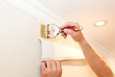 Pose de papier peint à Montreux-Jeune — revêtements muraux et toiles de verre